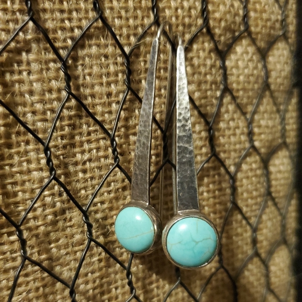Silpada Swan Turquoise Drop Earrings